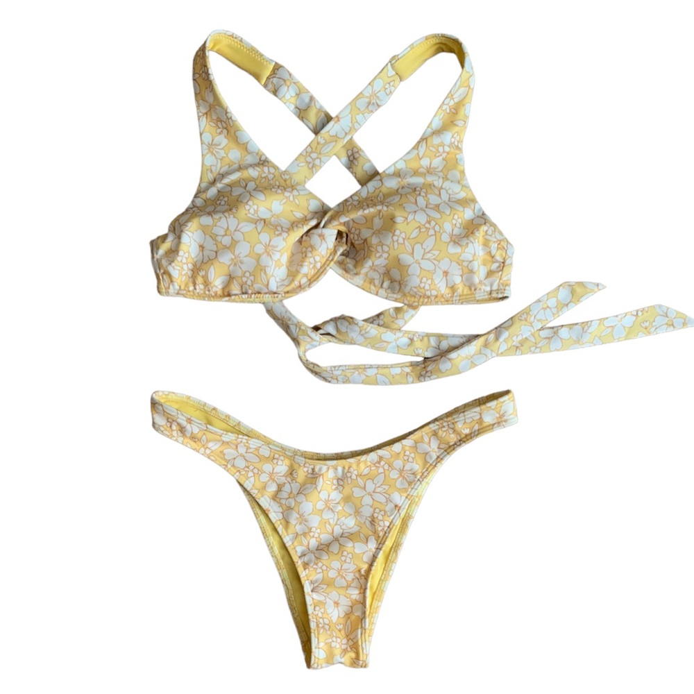 Hollister Women’s Tie Front Underwire Sexy Bikini Set Size XS